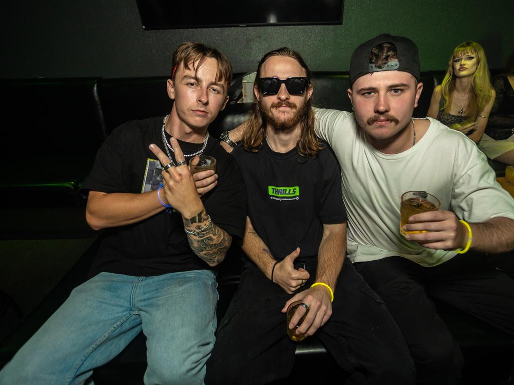 NIGHT SPOTTING: Kaspar Foster, Zane Kennedy and Josiah Dunn at Cocktails.