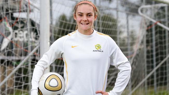 Ellie Carpenter is the youngest member of the Matildas at just 16.