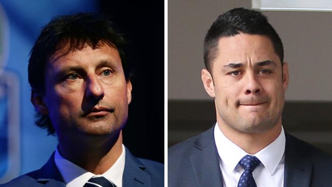 Former NSW Blues coach Laurie Daley and former Parramatta Eels fullback, Jarryd Hayne