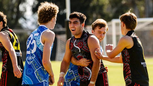 Rostrevor’s Xavier Tranfa during the clash against St Peter’s on Saturday. Picture: Morgan Sette