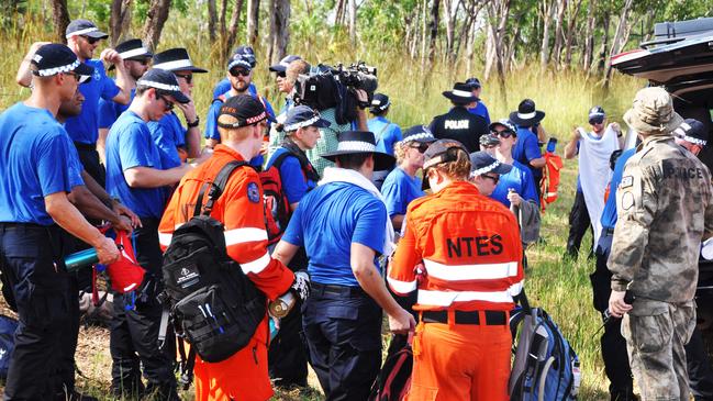 Police search bushland near Lake Bennett for the body of missing man Richard Roe.