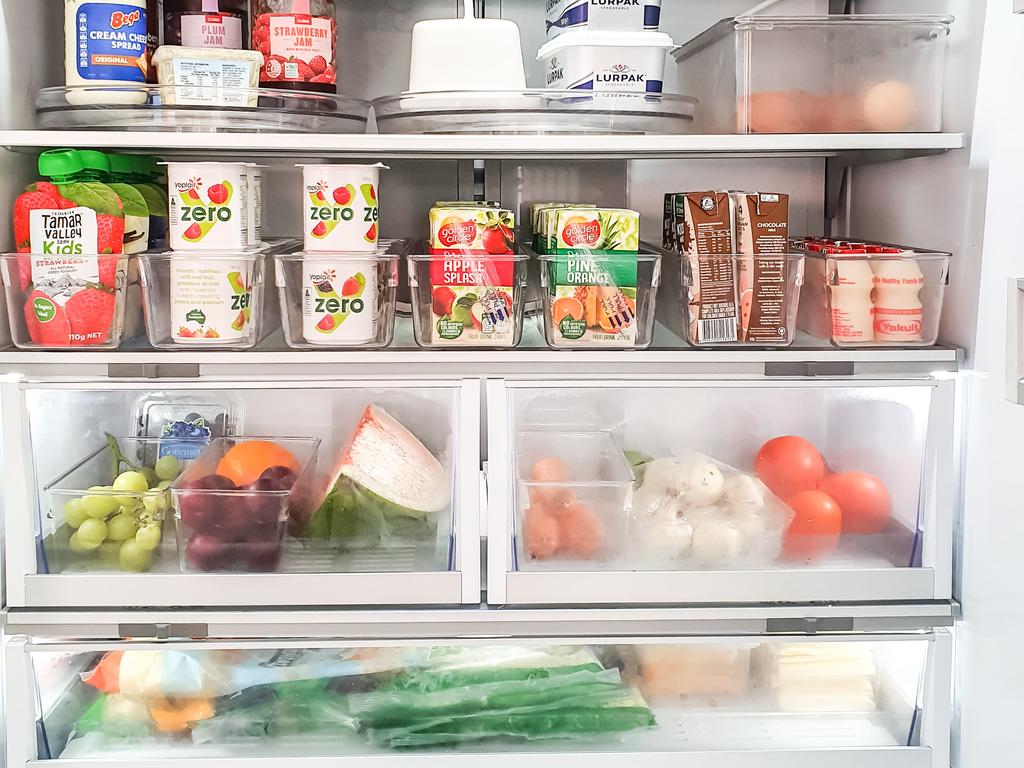 Even the fridge was flawlessly organised. Picture: Tanzin Cook