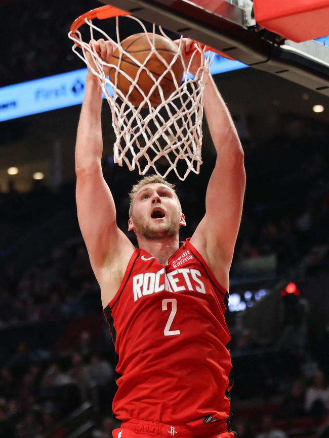 Jock Landale found a new home in Houston last season. Picture: Getty Images/AFP