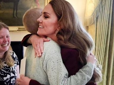 Princess Catherine embraces a teenage cancer sufferer at Windsor Castle. Picture: Instagram