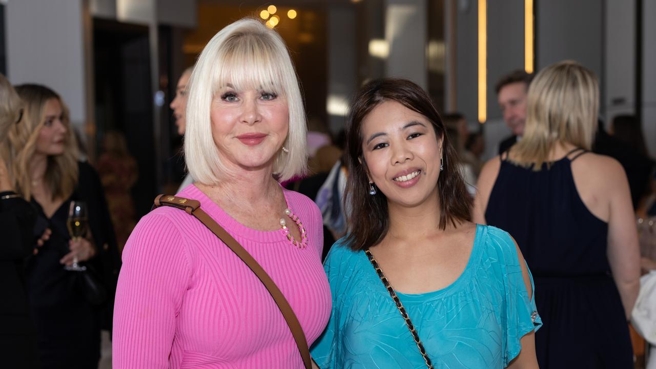 Chris Hurst and Jessica Kusumo at Fuelled by Fashion Porsche luncheon at the Langham Hotel Gold Coast. Photo: Celeste Humphrey