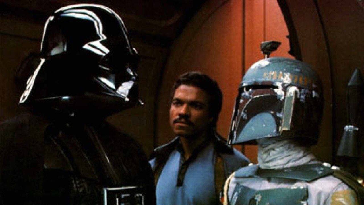 Actor Jeremy Bulloch (right) as bounty hunter Boba Fett with Darth Vader in Star Wars: The Empire Strikes Back. A Boba Fett action figure sold in recent months for $267,000.