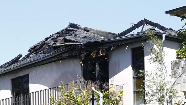 What remains of the mansion this morning. Picture: John Appleyard