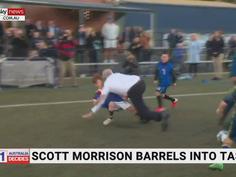 Morrison barrels into child on sports field