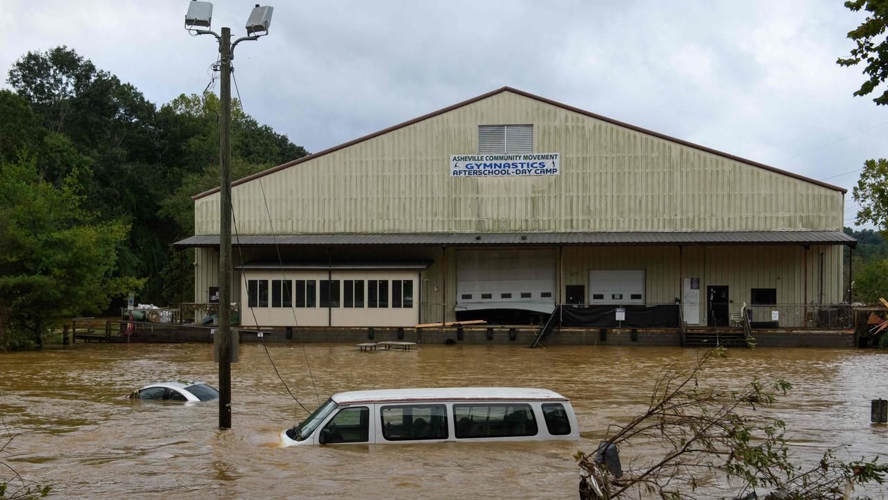 Massive floods have hit Asheville in North Carolina. Picture: Melissa Sue Gerrits/Getty Images/AFP