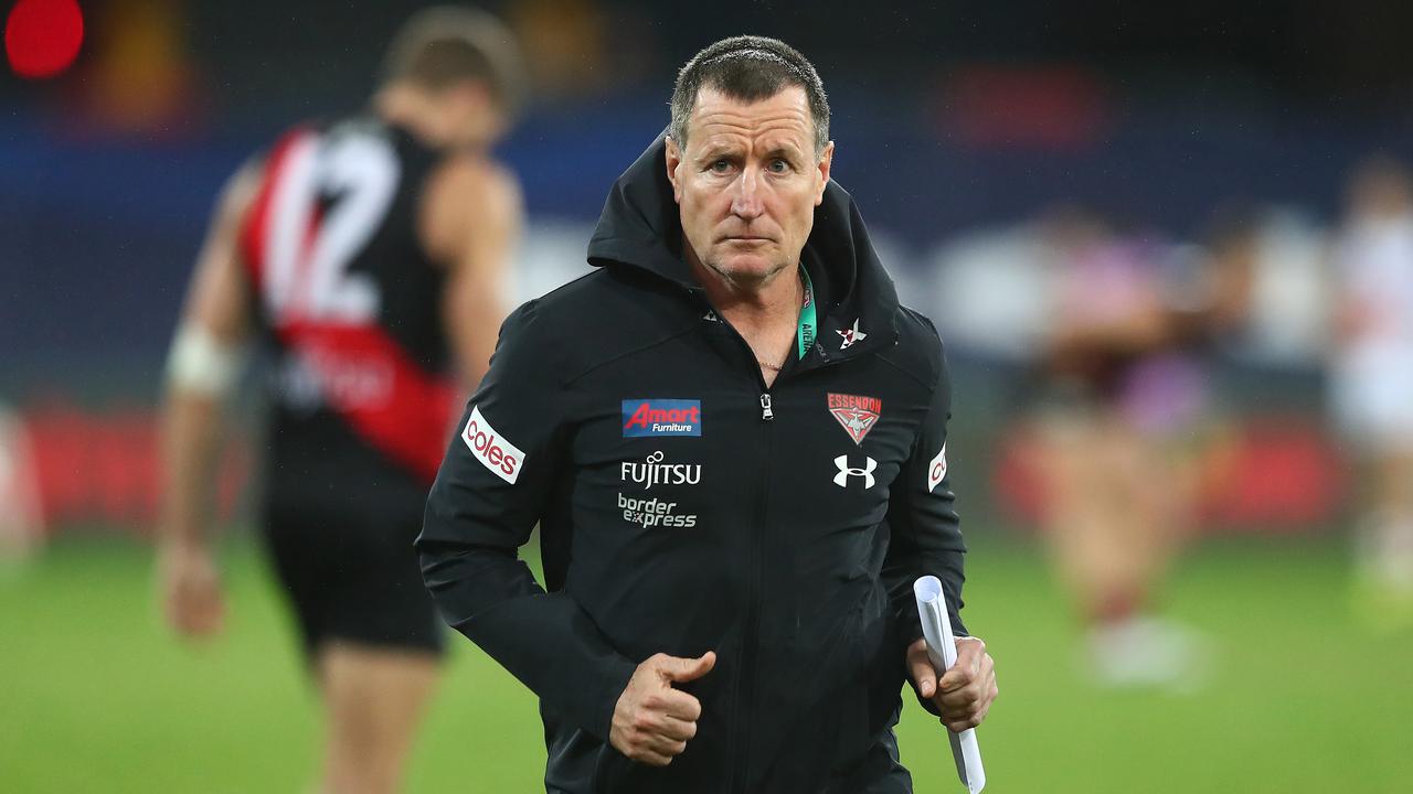 Bombers head coach John Worsfold will coach his last Essendon game this weekend. Picture: Chris Hyde