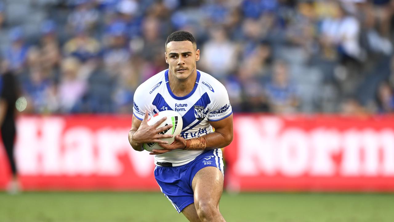 Canterbury centre Jacob Kiraz has revealed his ambitions to takeover the Bulldogs’ No.1 jersey. Picture: NRL Imagery