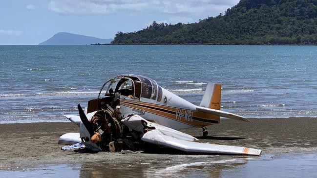 Fatal plane crash at Ball Bay, north of Mackay, on Christmas Eve 2021. Photo: Janessa Ekert