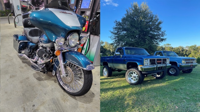 St. Pete vet shows off bike while Brooksville men restore ‘cousin’ trucks