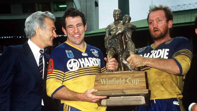 Parramatta players after winning the 1986 grand final.