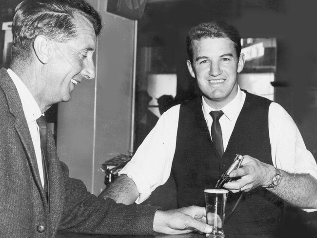 John Devine as publican at the Waggon and Horses in Hobart in 1967.