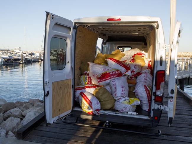 Police will allege 59 bags, containing about 20kg of methamphetamine each, were seized from a van.