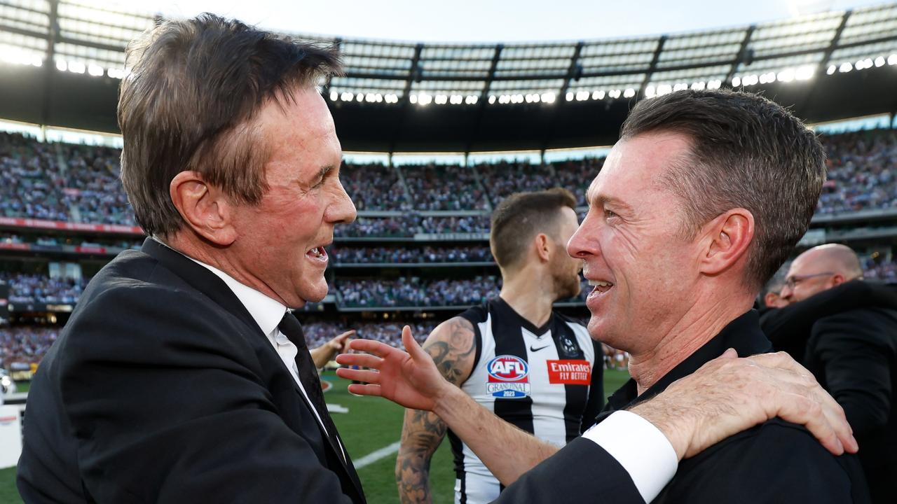 Jeff Browne (R) says his club will continue to be aggressive. (Photo by Dylan Burns/AFL Photos via Getty Images)