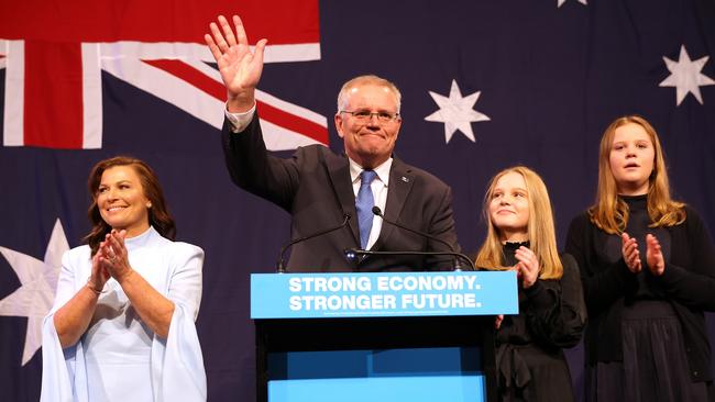 Scott and Jen and the girls. Picture: Asanka Ratnayake/Getty Images)