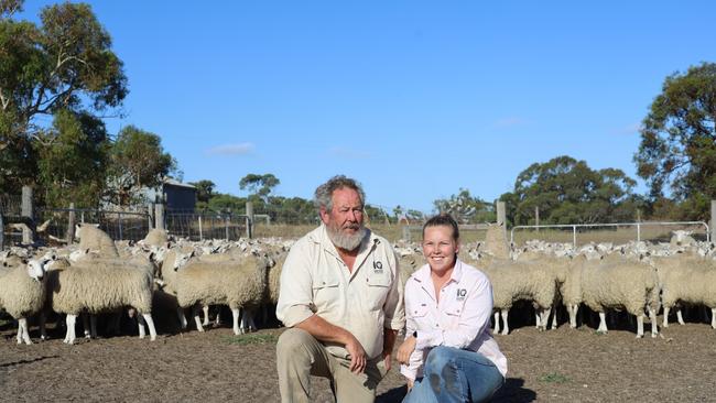 Lynton and Ellen Arney from Inverbrackie Border Leicester stud at Finniss, South Australia.