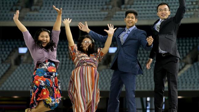 More than 50,000 Jehovah’s Witnesses have flocked to Melbourne for a convention at Marvel Stadium. Picture: Andrew Henshaw