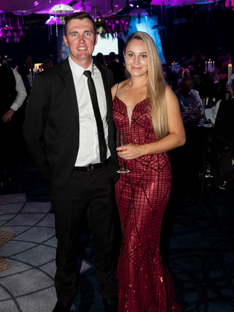 Brett Walker and Sharon Solyma at the Perry Cross 'Everything is Possible' Ball at The Star Gold Coast. Picture: Andrew Meadowcroft