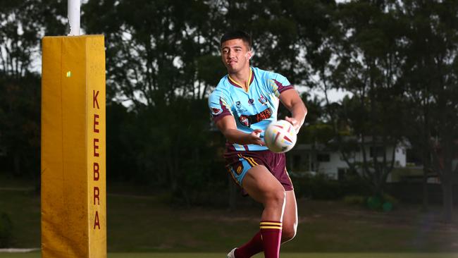 The Sunday Mail will launch schoolboy rugby league livestreaming this week. To launch we are doing a story with Payne Haas' little brother Klese Haas, who is playing for Keebra Park on the Gold Coast. Pics Adam Head