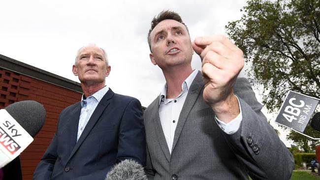 One Nation party officials Steve Dickson (left) and James Ashby. Picture: AAP