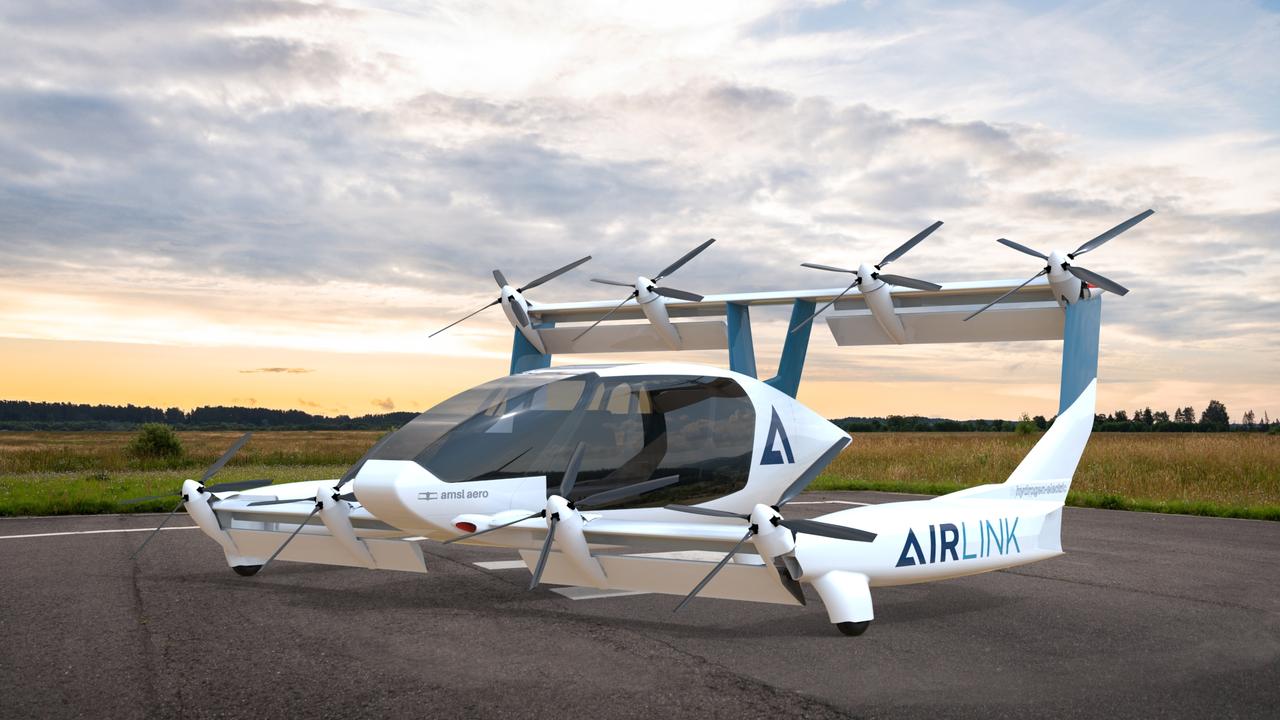 AMSL Aero's Vertiia, the world’s first passenger-capable hydrogen vertical takeoff and landing aircraft, developed in Australia.