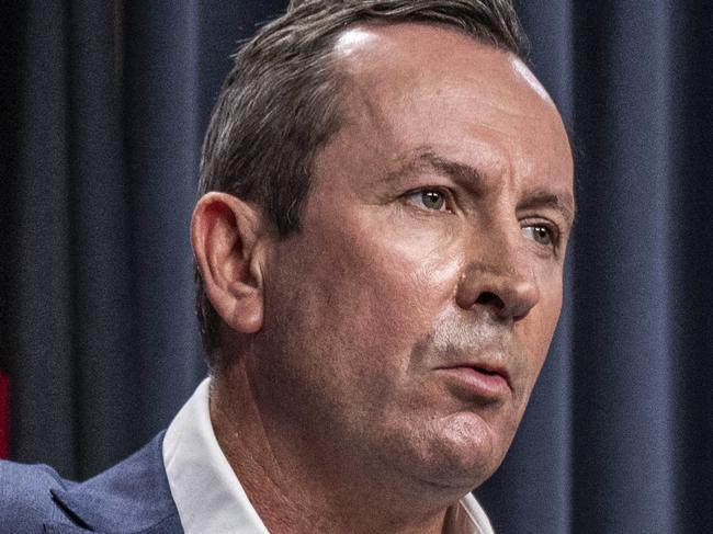 PERTH, AUSTRALIA  - NewsWire Photos APRIL 26, 2021: Premier of Western Australia, Mark McGowan speaks to the media on day 3 after the State Government ordered a three day lockdown when a man  was found to be Covid positive after leaving hotel quarantine. NCA NewsWire / Tony McDonough