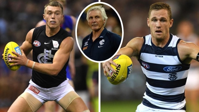 Mick Malthouse says Patrick Cripps is in the same class as Geelong legend Scott Selwood.