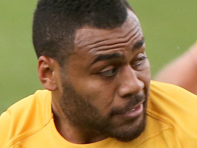 Samu Kerevi for Brisbane. The National Rugby Championship, Brisbane vs Melbourne at Ballymore. Pic Jono Searle.