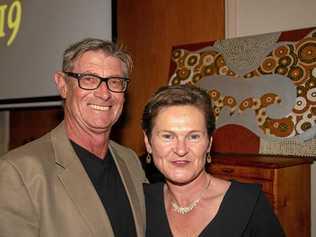 John Bridges and Bec Cronin at the 2019 Lockyer Mayoral CHaplaincy Gala. Picture: Dominic Elsome