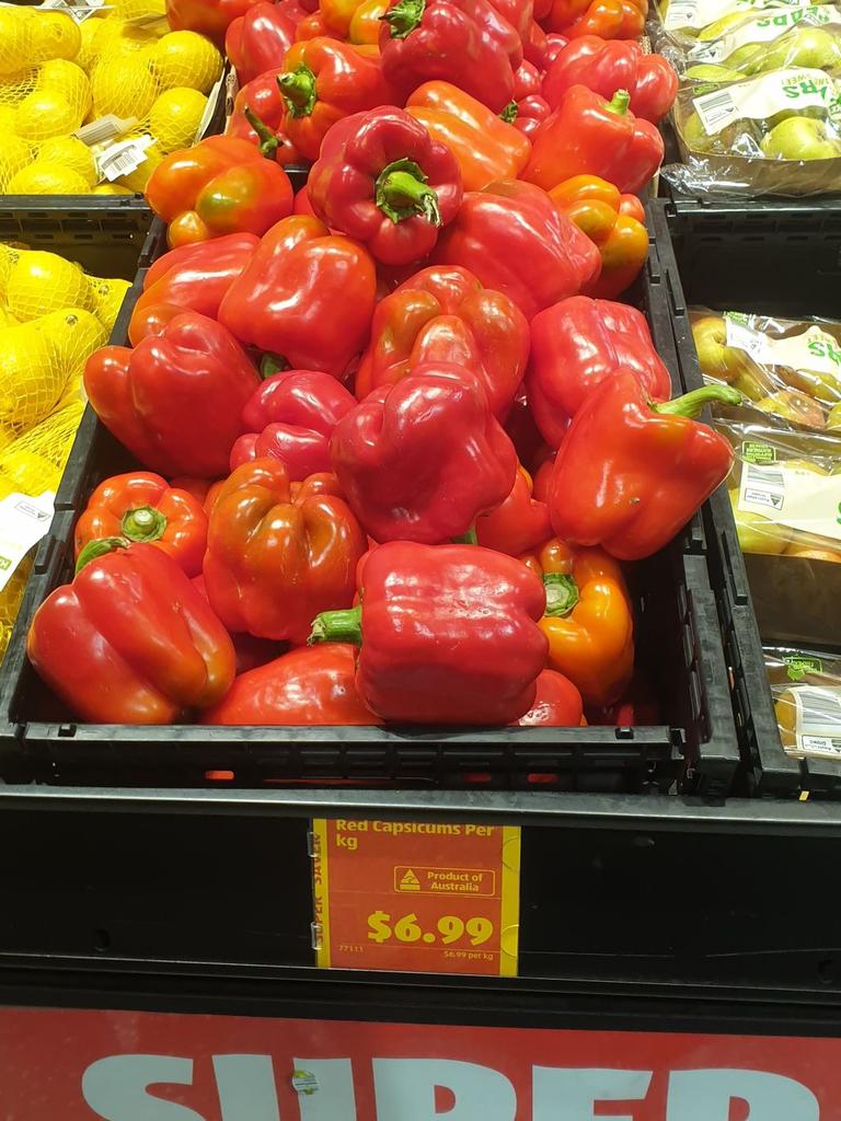 Red capsicum was way cheaper at Aldi.