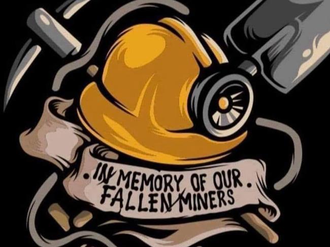 The 'In Memory of our Fallen Miners' artwork has been shared widely across social media, as the mining and wider Queensland community mourn the loss of the young men.