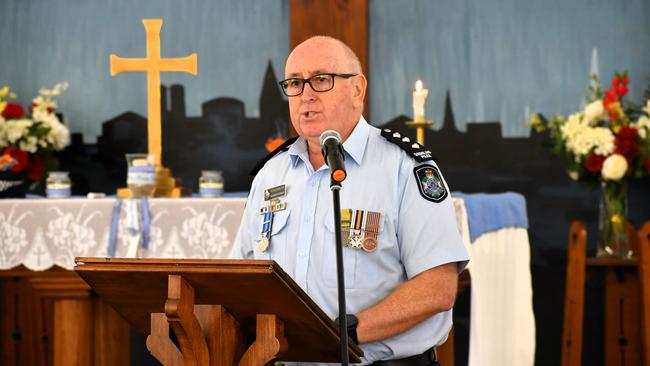 Acting Inspector Graeme Paterson at the Ingham Holy Trinity Anglican Church in Hinchinbrook Shire on Friday. Picture: Cameron Bates