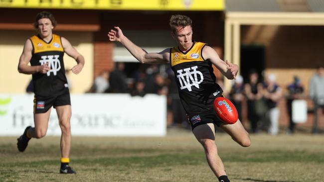 Judah Dundon in action for Werribee Districts. He has been brilliant in his first season with Camperdown.