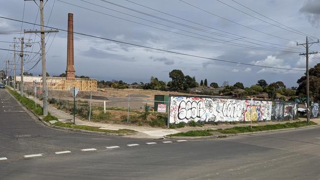 The former Daniel Robertson Nunawading Brickworks site on Station St has been largely empty for about seven years. Picture: Kiel Egging