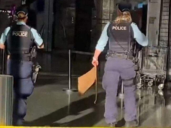 A man has been attacked with an axe outside a shopping centre in Tweed Heads on the Gold Coast. Picture: Nine