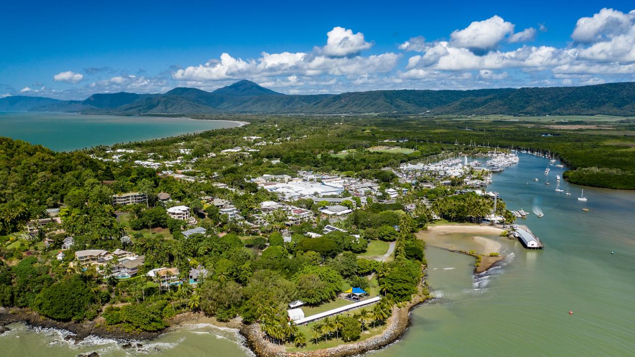 An aerial view of Port Douglas, where house values rose 6.7 per cent in the September quarter PHOTO: Supplied.