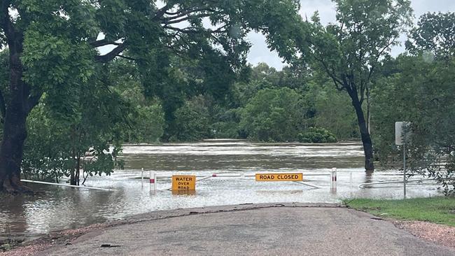 Adelaide River residents have been warned about rising water levels. Picture: Palmerston weather/Facebook