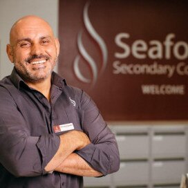 Seaford Secondary College principal Harry Stassinopoulos. Picture: Seaford Secondary College