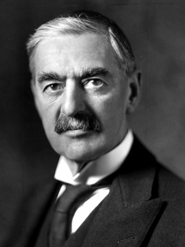 Former British PM Neville Chamberlain.