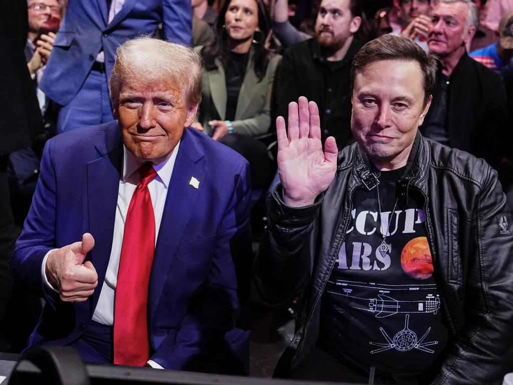 President-elect Donald Trump and Elon Musk. Picture: Jeff Bottari/Zuffa LLC