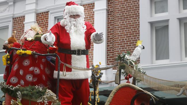 Santa. City of Hobart Christmas Pageant 2023. Picture: Nikki Davis-Jones