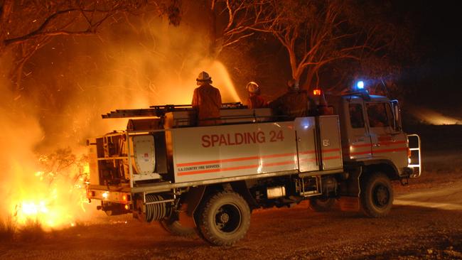 CFS firefighters battle bushfires at Mount Bold forest. Picture: File