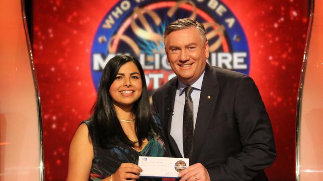 Stephanie Raad and Eddie McGuire. Picture: Nine