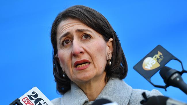 Premier Gladys Berejiklian has refused to rule out whether owners in the troubled Mascot Towers will be forced to repay a $3 million NSW government rescue package. Picture: AAP