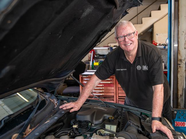 Brookvale Mechanic Paul Pendleton is concerned about the safety of people doing DIY fixes on their cars. Picture: Thomas Lisson