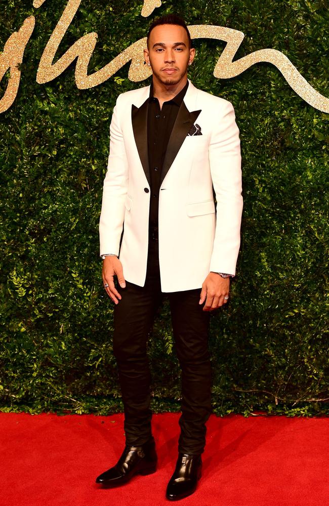 Lewis Hamilton attends the British Fashion Awards 2015 at London Coliseum on November 23, 2015 in London, England. Picture: AP