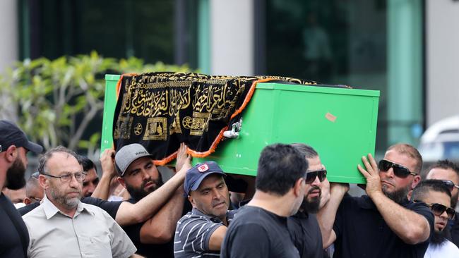 The funeral for one of the 8-year-old boys killed when a car crashed into Banksia Road Public School. Picture: Brianne Makin.